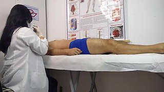 Hot Brazilian nurse gives patient a hard erection with her tight pussy