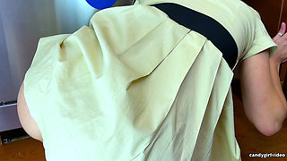 Vika - Sexy Secretary Panty Flashing