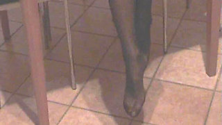 Black Stockings Shoeplay