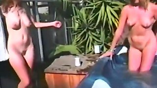 Two Lesbians Do Cunnilingus In The Hot Tub