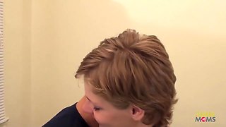 Short Haired Milf Goes Absolutely Crazy With A Horny Boy Deep In Her Juicy Pussy