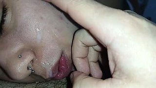 Rei da Safadeza Creampie Face Smear - Slut Gets Messy Handjob & Cumshot Compilation