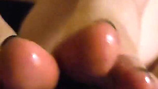 Green Toes Footjob