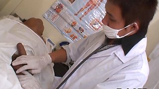 Cutie asian patient doggystyled by doc