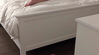 POV: You Caught Her Watching Lesbian Porn, Sneaked in & Came on Her Ass