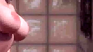 Treasure of Nadia: sexy MILF is masturbating under the shower and a guy is watching on her ep 109