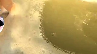 A stranger fucks me in the hotel's public jacuzzi! Nath