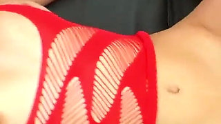 Horny skinny teen Susi Star at her first bukkake party