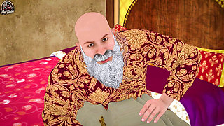 Big Tit MILF Gold Digger Fucks Rich Old Man in Luxury Mansion