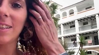 Brunette MILF sucks and fucks a big cock