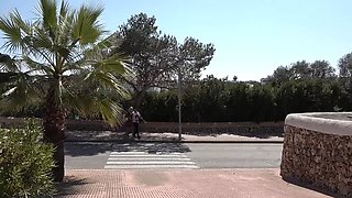 Hot Blonde MILF Sophie Logan Gives Amazing Handjob and Blowjob on Beach - Real Amateur European Sex