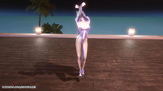 [mmd] Le Sserafim - Smart Eve Sexy Striptease Star Blade Hentai Uncensored 4K 60fps