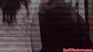 Gorgeous Real Hooker In Fishnets Facialized 10 Min