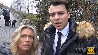 Debt4k. mighty debt collector tastes moist vagina of debtor