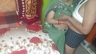 Indian Beautiful Bhabhi Having Romance with Her Husband.