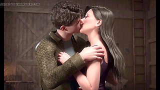 Cartoon character gets poked and commanded into wild fantasy scenes