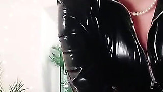 JOI Jerk off Instruction Compilation Video in Latex Pvc From Sexy Curvy Mistress POV