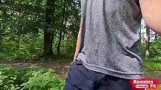 I pee sitting and my cock gets horny