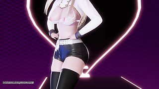 [mmd] Exid - Ah Yeah Ahri Sexy Striptease League of Legends Hentai Uncensored 4K 60fps
