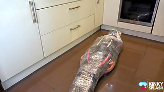 Mummified in Wetsuit and Snorkel