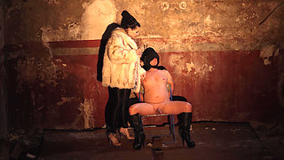 On a Chair with Smoking and Nipple Play