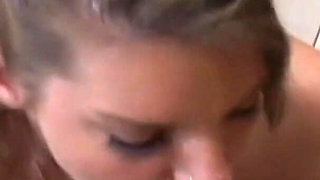 Busty MILF gets a hard black dick in the kitchen