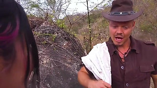 Mexican Woman Is Nibbled by Bodo Outdoors