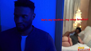 My Fake Family: Ebony Step Siblings in Interracial Threesome - with Yves Morgan, Sofia Lee