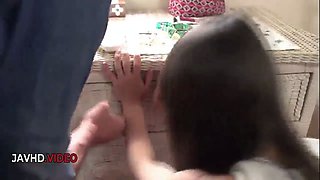 Steamy Asian brunette housewife dives into intense passionate porn session