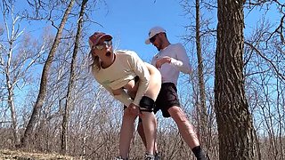 Blonde MILF Mya Lane Gets Rough Outdoor Fuck in Nature - Almost Caught!