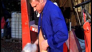 Blonde Mature German with Naturals Gets Fucked in Vintage Homemade