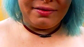 Dixie Busty Curvy Inked Brunette Coed Sloopy Deepthroat Cum Swallow!