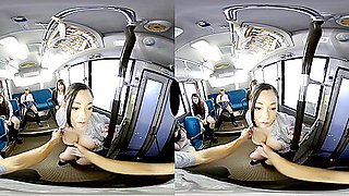 Yui Hatano and Mikako Abe in Yui Hatano and Mikako Abe Stop the Time on a Bus VR 1 - PetersMAX