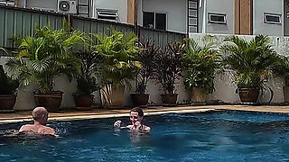 Sfw Playing About in Our Swimming Pool