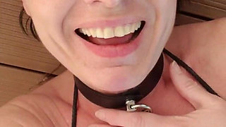 Squirt on My Balcony with Corsette