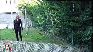 Polly Yangs And Francis X Official In I Fuck My Horny Stepsister In The Garden Before Her Workout