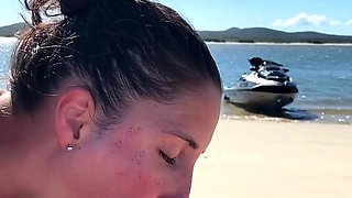 Isabelle Eleanore Takes Cock On Beach And Swallows CIM