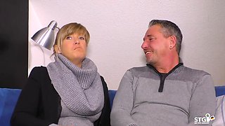 German Blonde Amateur Housewife Gets Hardcore in Sex Tape with Debby Fountain and Kevin G