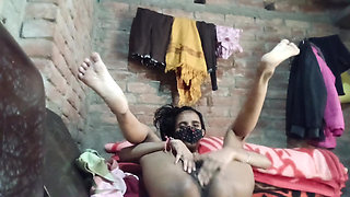 Stretching pussy with 3 fingers and legs for clear view desi hairy pussy and ass.