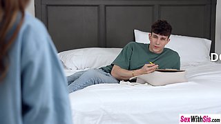 Myra Moans riding stepbrothers knob