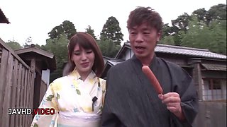 Lucky JAV fan finds intense pleasure with picked up beauty enjoying varied fucks