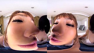 Threesome vr: Blowjob, Cowgirl  Asian Porn