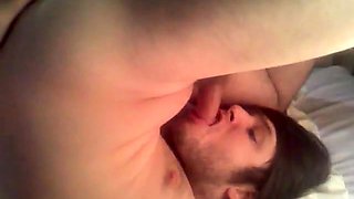 Kinky amateur guy works his hands and lips on his own cock