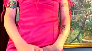 TS Rose Marie Masturbates In Sexy Dress