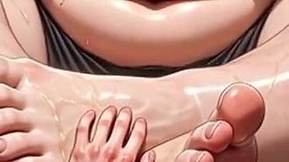 Fat BBW Foot Worship - Submissive Man Licks Sweaty Soles
