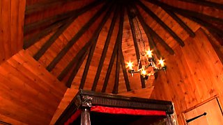 Erotic blondie taking a huge cock