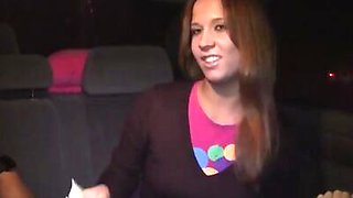 Hot car sex with anal creampie