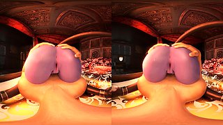 Hot 3D redhead licking a pussy while getting fucked