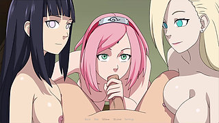 Naruto Rails His Dream Team - Hinata's Soft Boobs, Ino's Tight Body & Sakura's Attitude