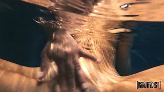 Lustful lesbians in the pool breathtaking porn movie